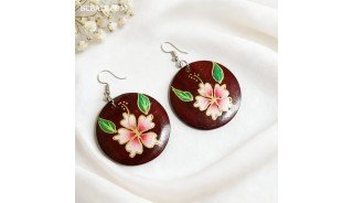 New Design Painting Wood Earrings Best Quality